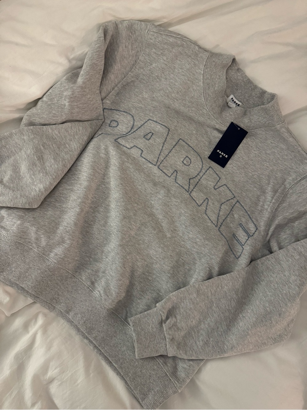 nwt parke x target gray mockneck pullover sweater xxs/xs